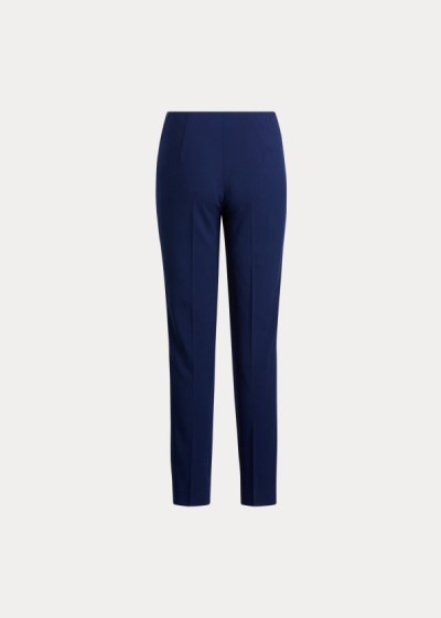 Pantalones Ralph Lauren Mujer Azul Marino - Simone Virgin Wool - MRTZF9836